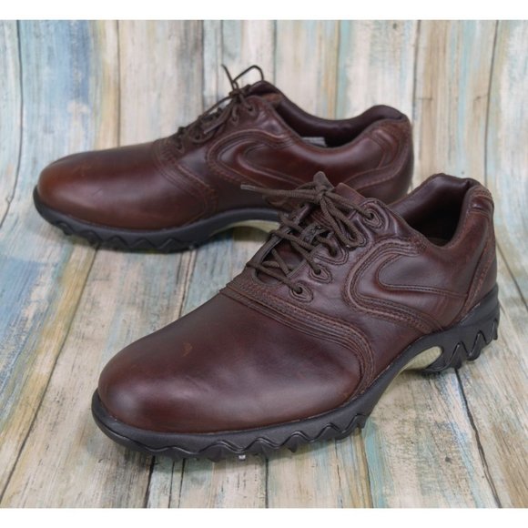 Footjoy 54135 Men's Contour Series Cleats Size 10 Brown Leather Golf Shoes - Picture 1 of 11